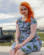Load image into Gallery viewer, Jurassic Adventure Dinosaur Tea Dress With Pockets