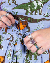Load image into Gallery viewer, Jurassic Adventure Dinosaur Tea Dress With Pockets
