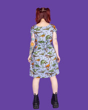 Load image into Gallery viewer, Jurassic Adventure Dinosaur Tea Dress With Pockets