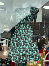 Load image into Gallery viewer, Green Seas Stretch Belted Tea Dress with Pockets