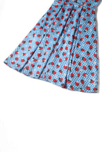 Load image into Gallery viewer, Lily Summer Strawberry Blue Gingham Dress