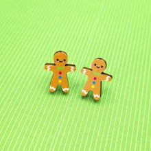 Load image into Gallery viewer, Gingerbread Man Stud Earrings