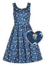Load image into Gallery viewer, Amanda Mermaid Dark Blue Flared Dress