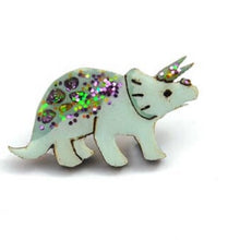 Load image into Gallery viewer, Triceratops Pin Badge