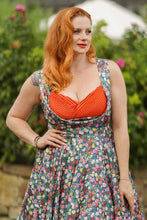 Load image into Gallery viewer, Grace Rose Navy Blue Pleated Bust Dress