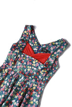 Load image into Gallery viewer, Grace Rose Navy Blue Pleated Bust Dress