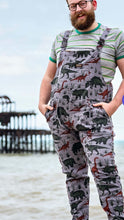 Load image into Gallery viewer, Adventure Dinosaur Stretch Twill Dungarees