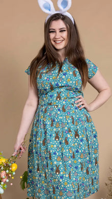 Bunny Meadows Tea Dress with Pockets