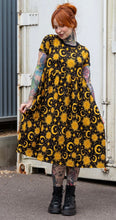 Load image into Gallery viewer, Rebel Romance Celestial Midi Stretch Smock Dress