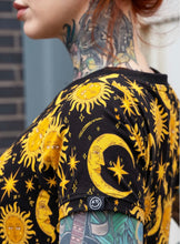 Load image into Gallery viewer, Rebel Romance Celestial Midi Stretch Smock Dress