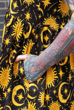 Load image into Gallery viewer, Rebel Romance Celestial Midi Stretch Smock Dress