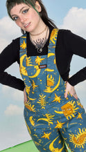 Load image into Gallery viewer, Celestial Sun and Moon Stretch Twill Dungarees