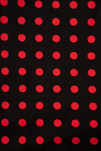 Load image into Gallery viewer, Lily Rockabilly Polka Dot Off Shoulder Swing Dress In Black & Red