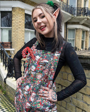 Load image into Gallery viewer, Festive: Christmas Cuties Stretch Twill Dungarees