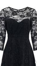 Load image into Gallery viewer, Madeline Black Lace Dress