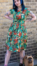 Load image into Gallery viewer, Orangutan Stretch Belted Tea Dress with Pockets