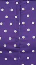 Load image into Gallery viewer, Collectif Polly Pretty Polka Pencil Skirt Purple