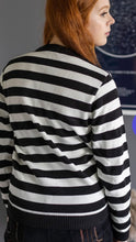 Load image into Gallery viewer, White and Black Striped Jumper