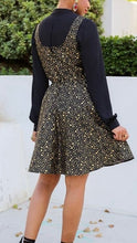 Load image into Gallery viewer, Gold Star Skater Dress