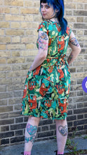 Load image into Gallery viewer, Orangutan Stretch Belted Tea Dress with Pockets