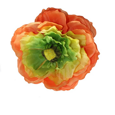 May - Single Ranunculus Orange Hair Flower