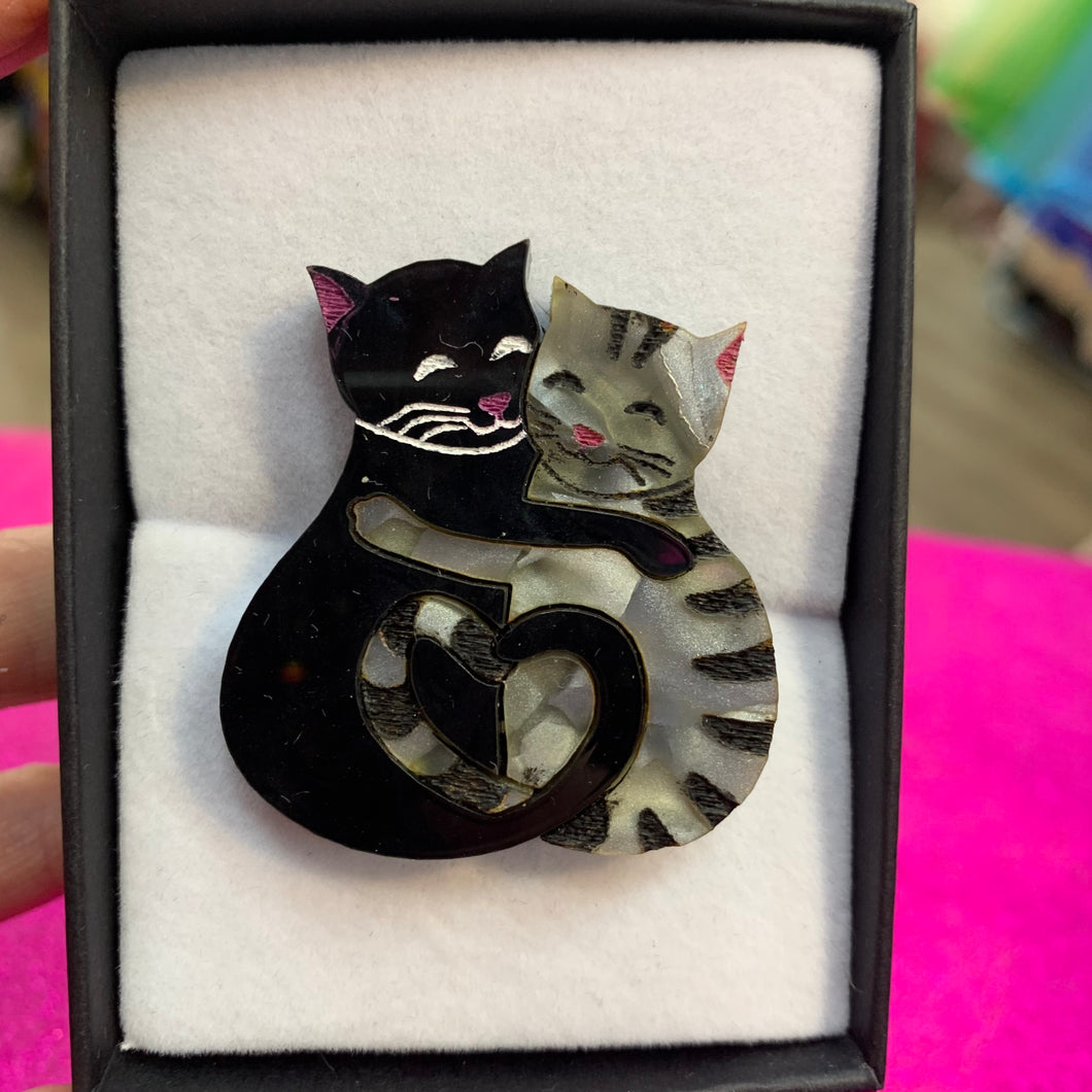 The Purrfect Match Mini Brooch