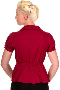 Endora Blouse Burgandy