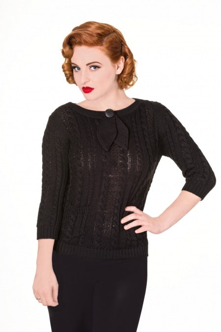 Slippery Slope Top in Black