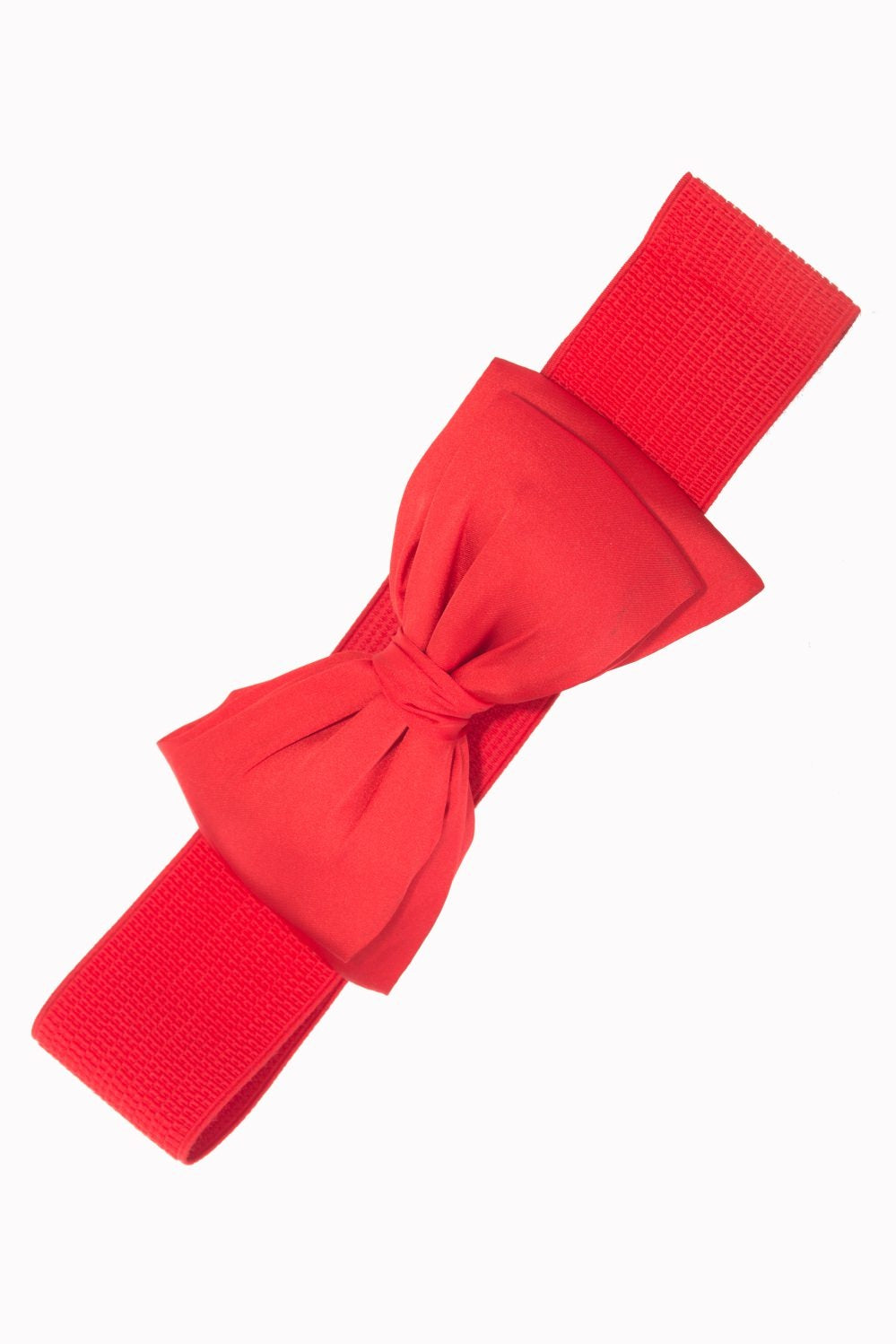 Bella Stretch Bow Belt Red