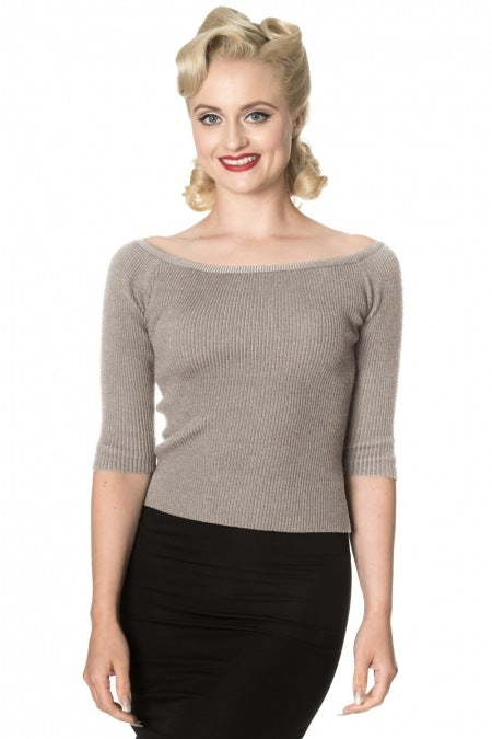 Wickedly Wonderful Knit Top In Sand