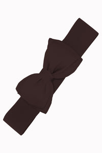 Bella Stretch Bow Belt Brown