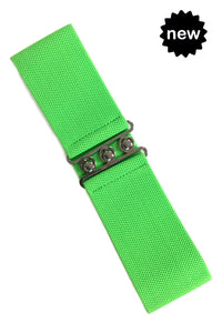 Vintage Stretch Belt Neon Green