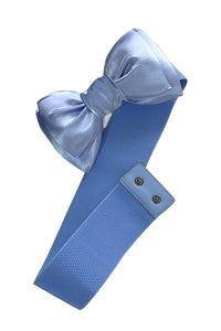 Bella Stretch Bow Belt Cornflower Blue