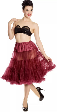 Burgandy Long Petticoat by Hell Bunny