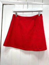 Load image into Gallery viewer, Red Quilted Mini Skirt 60s