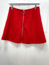 Load image into Gallery viewer, Red Quilted Mini Skirt 60s