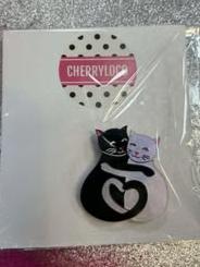 The Purrfect Match Mini Brooch Black and White