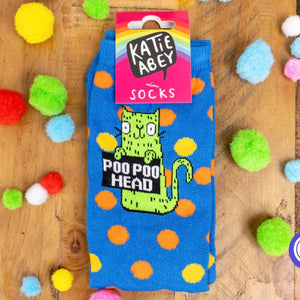 Katie Abey Poo Poo Head Socks
