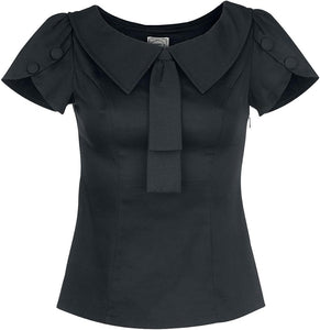 Retro Style Top in Black