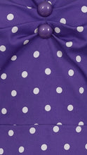 Load image into Gallery viewer, Dolores Pretty Polka Doll Dress Purple