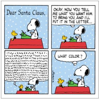 Dear Santa Claus Snoopy Christmas Card
