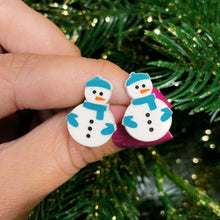 Load image into Gallery viewer, Snowman Stud Earrings