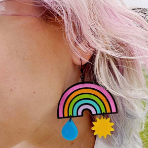 Disco Rainbow Statement Earrings