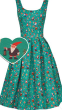 Load image into Gallery viewer, Amanda Green Garden Gnome Circle Dress