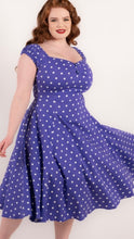 Load image into Gallery viewer, Dolores Pretty Polka Doll Dress Purple