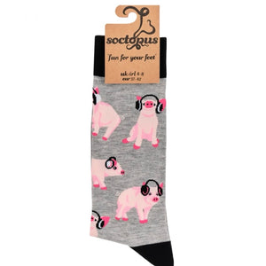 Pigs In Headphones Socks
