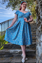 Load image into Gallery viewer, Lily Hedgehogs Blue Off Shoulder Dress