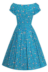 Lily Hedgehogs Blue Off Shoulder Dress