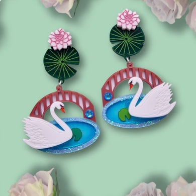 Swanning around earrings