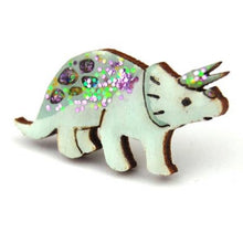 Load image into Gallery viewer, Triceratops Pin Badge